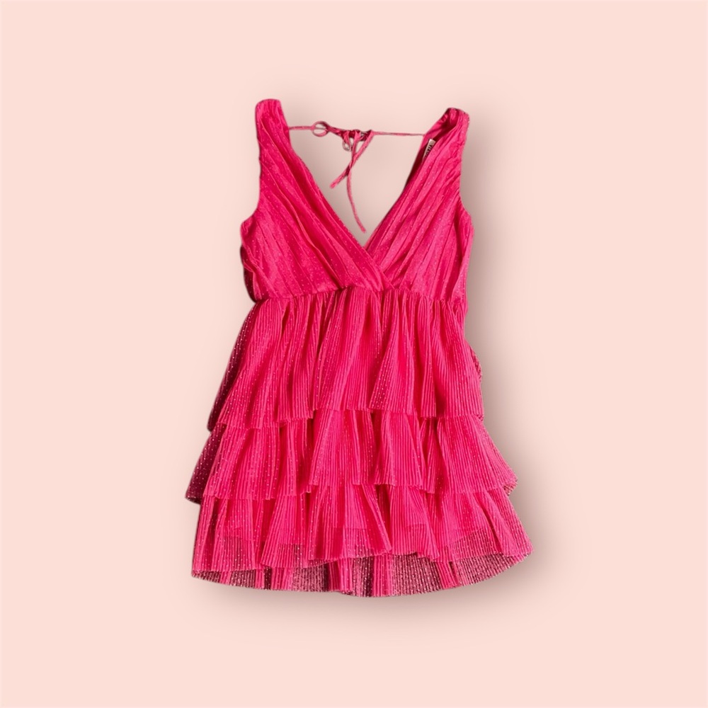 Storia Fuchsia Mesh Dress